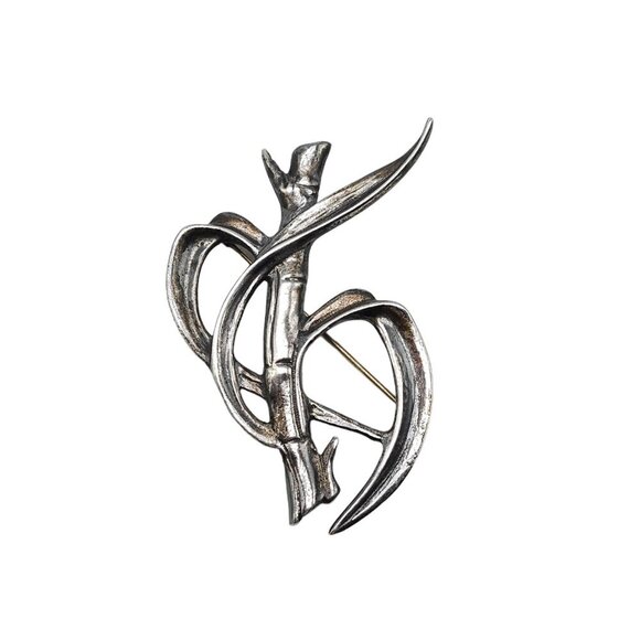 Ming's Hawaiian Hawaii Sugar Cane Brooch Pin Sterling Silver Vintage 22+grams - Picture 1 of 8